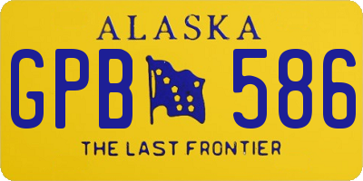 AK license plate GPB586