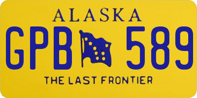 AK license plate GPB589