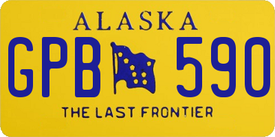 AK license plate GPB590