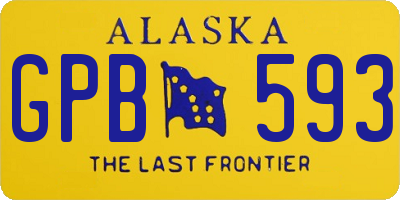 AK license plate GPB593