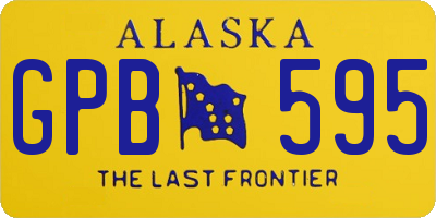 AK license plate GPB595
