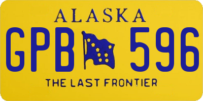 AK license plate GPB596