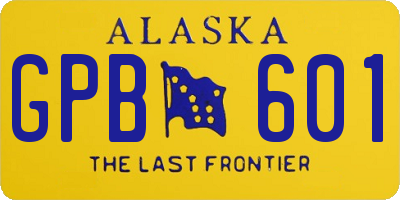 AK license plate GPB601