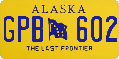 AK license plate GPB602