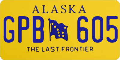 AK license plate GPB605