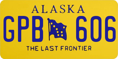 AK license plate GPB606