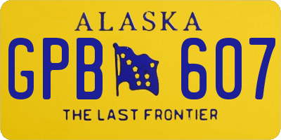 AK license plate GPB607