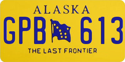 AK license plate GPB613
