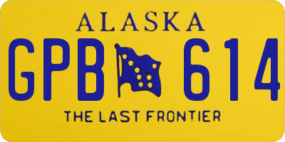 AK license plate GPB614