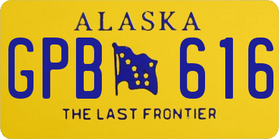 AK license plate GPB616