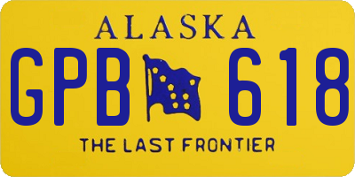 AK license plate GPB618