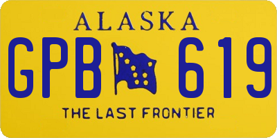 AK license plate GPB619