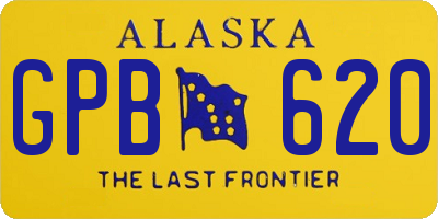 AK license plate GPB620