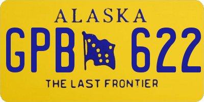 AK license plate GPB622