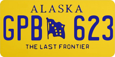 AK license plate GPB623