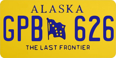 AK license plate GPB626