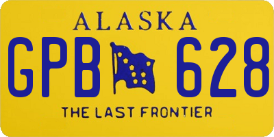 AK license plate GPB628