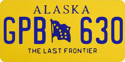 AK license plate GPB630