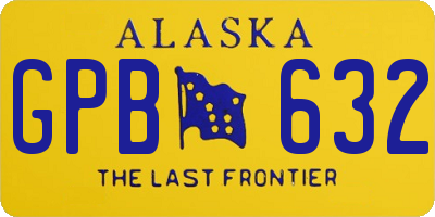 AK license plate GPB632