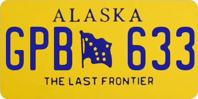 AK license plate GPB633