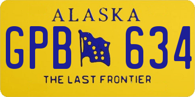 AK license plate GPB634