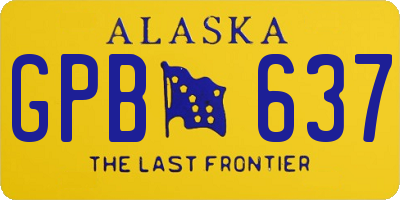 AK license plate GPB637