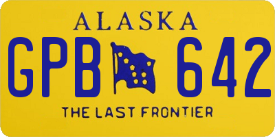 AK license plate GPB642
