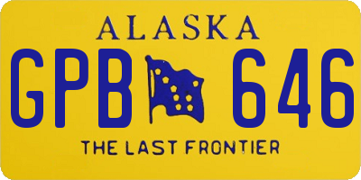 AK license plate GPB646