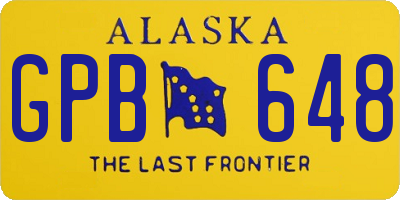 AK license plate GPB648