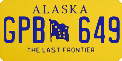 AK license plate GPB649