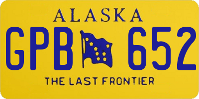 AK license plate GPB652