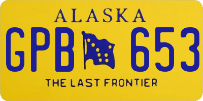 AK license plate GPB653