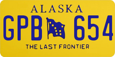 AK license plate GPB654