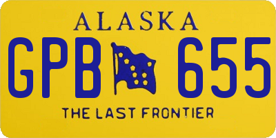 AK license plate GPB655