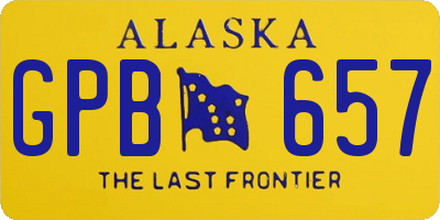 AK license plate GPB657
