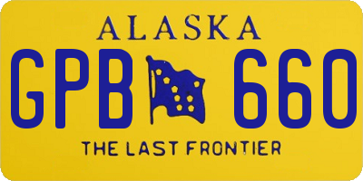 AK license plate GPB660