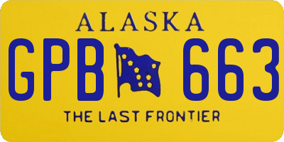 AK license plate GPB663