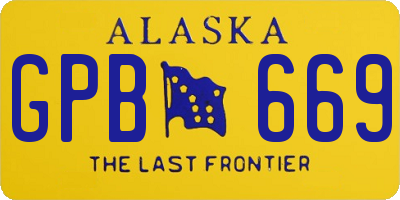 AK license plate GPB669