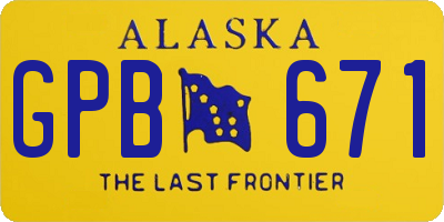 AK license plate GPB671