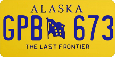 AK license plate GPB673