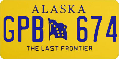 AK license plate GPB674