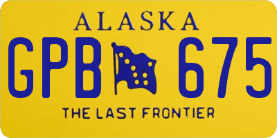 AK license plate GPB675