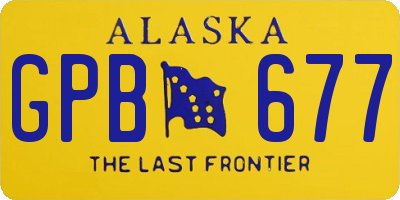 AK license plate GPB677