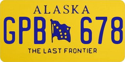 AK license plate GPB678