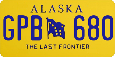 AK license plate GPB680