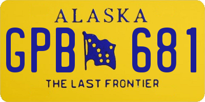 AK license plate GPB681