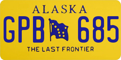 AK license plate GPB685