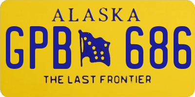 AK license plate GPB686