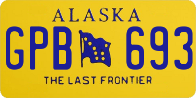 AK license plate GPB693