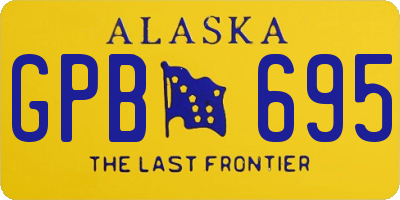 AK license plate GPB695
